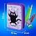 превью Пенал ПИФАГОР, 1 отделение, 2 откидные планки, полиэстер, 20×14 см, «Falling cat»