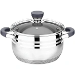 Кастрюля LARA (нерж) MERCURY 22см, 4.9л, индукц. дно, жароп. крышка LR02-473