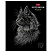 превью Тетрадь А5, 48 л., HATBER, скоба, клетка, матовая ламинация, 3D-лак, «Black Cat» (микс в спайке), 093159