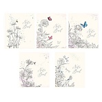 Тетрадь А5 48 л. ПЗБМ скоба, клетка, Soft-Touch, фольга, «Белая ночь» (микс в спайке)
