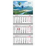 Календарь квартальный 3 бл. на 3 гр., 295×660 мм BG «Полёт», с бегунком, 2026г.