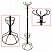 превью Вешалка-стойка «Ажур-3Ф», 1.8 м, основание диаметром 42 см, 5 крючков + место для зонтов, металл, черная