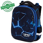 Ранец BRAUBERG PREMIUM, 2 отделения, с брелком, «Digital lava», СВЕТЯЩИЙСЯ, 38×29х16 см