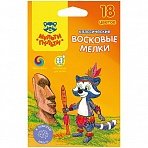 Мелки восковые Мульти-Пульти «Енот на острове Пасхи», 18цв., круглые, картон, европодвес