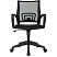 превью Кресло офисное Комус Мебель (Easy Chair) 396 чёрное (ткань/сетка, пластик)
