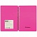 превью Записная книжка А6 60л. на гребне OfficeSpace «Neon», розовая пластиковая обложка