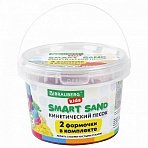 Песок для лепки кинетический BRAUBERG KIDSкрасный500 г2 формочкиведерко665093