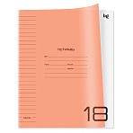 Тетрадь 18л., линия BG «UniTone. Neon», пластиковая обложка, неон оранжевый