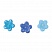 превью Бусины для творчества «Цветы», 10 мм, 30 грамм, бирюзовые, светло-голубые, голубые, ОСТРОВ СОКРОВИЩ