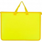 Папка-портфель пластиковая Attache Neon А4+ желтая (340×245 мм, 1 отделение)