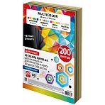Бумага цветная 20 цветов BRAUBERG MULTICOLOR А480 г/м2200 л. (20 цветов x 10 листов)116650