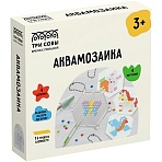 Аквамозаика ТРИ СОВЫ «Животные», набор инструментов, трафареты, картонная коробка 12×12см