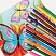 превью Карандаши цветные ПИФАГОР «КОТИК», 12 цветов, пластиковые, классические заточенные