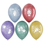 Воздушные шары, 10шт., М12/30см, MESHU «Happy day», пастель, ассорти