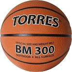Мяч баскетбольный Torres BM300 №7 оранжевый/чёрный