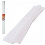 Цветная бумага крепированная BRAUBERG, плотная, растяжение до 45%, 32 г/м2, рулон, белая, 50?250 см