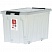 превью Ящик п/п 589×396х355 мм Rox Box 70Д с крышкой и клипсами, на роликах, прозр