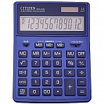 Калькулятор настольный Citizen SDC-444XRNVE, 12 разрядов, двойное питание, 155×204×33мм, темно-синий