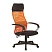 превью Кресло для руководителя Easy Chair 655 TTW оранжевое/чёрное (ткань/сетка/экокожа, пластик)