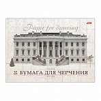 Альбом для черчения, А4, 32 л., HATBER, склейка, жесткая подложка, 160 г/м2, «Классика», 32Ач4Ак 09480