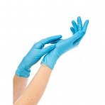Перчатки нитрил. н/с. н/о, голубые NitriMax (M) 50п/уп, 3гр