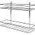 превью Полка для ванной Swensa 2-ярусная прямая 40x11x28 см