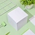 превью Блок для записей 90x90x90 мм в боксе белый Комус (плотность 100 г/кв.м)