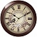 превью Часы настенные ход плавный, Troyka 11134177, круглые, 29×29×3.5, бордовая рамка