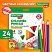 превью Карандаши цветные BRAUBERG KIDS NEW, 24 цвета, трехгранные, грифель 3 мм