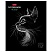 превью Тетрадь А5, 48 л., HATBER, скоба, клетка, матовая ламинация, 3D-лак, «Black Cat» (микс в спайке), 093159