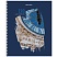 превью Тетрадь А5 120 л. BRAUBERG, гребень, клетка, твёрдая обложка, «Города» (микс в спайке)