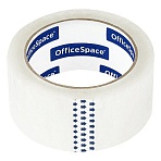 Клейкая лента упаковочная OfficeSpace, 48мм*66м, 50мкм, усиленная, морозостойкая, ШК