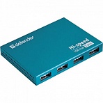 Хаб DEFENDER SEPTIMA SLIM, USB 2.0, 7 портов, порт для питания, алюминиевый корпус