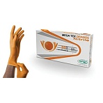 Перчатки нитриловые сверхпрочные с текстурой SFM MEGA TEX ORANGE, Германия, 25 пар (50 штук), размер XL, ЧЗ