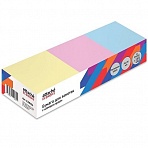 Стикеры 76×76 мм Attache Economy пастельные 3 цвета (12 блоков по 100 листов)