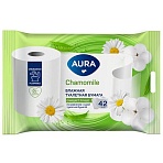 Бумага туалетная влажная смываемая 42 шт, AURA, ш/к 20230