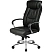 превью Кресло для руководителя Комус Мебель (Easy Chair) 534 чёрное (натуральная кожа с компаньоном, металл хромированный)