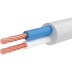 Провод пвс 2×0.75, белый, бухта 100 м
