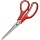 Ножницы Attache Comfort 190 мм с титановым покрытием лезвий и пластиковыми анатомическими ручками красного/серого цвета
