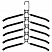 превью Вешалка-плечики трансформер 2 КОМПЛЕКТА (10 плечиков) металл с покрытиемчерныеBRABIX880785