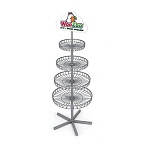 Стойка для игрушек напольная WOOZOO, 185×70 см, 4 вращающиеся корзины