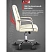 превью Кресло для руководителя Комус Мебель (Easy Chair) 509 бежевое (экокожа, металл хромированный)