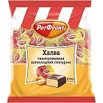 Халва арахисовая Рот Фронт в шоколадной глазури 370 г