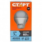 Лампа светодиодная Старт ECO E27 7W 4000K нейтральный белый свет