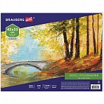 Холст на картоне BRAUBERG ART «CLASSIC», 45×55 см, грунтованный, 100% хлопок, мелкое зерно