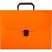 превью Папка-портфель пластиковая Attache Neon А4 оранжевая (335×230 мм, 1 отделение)