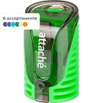 Точилка для карандашей, 1 отв, с контейнером, цв в ассорт, металл, пластик