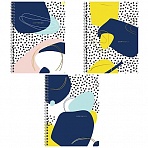 Тетрадь 80л., А5, клетка на гребне GreenwichLine «Stylish abstraction», матовая ламинация, тиснение фольгой, 70г/м2