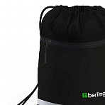 Мешок для обуви 1 отделение Berlingo «Basic black», 360×460мм, светоотражающая лента, карман на молнии