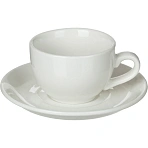 Кофейная пара Chan Wave Classic Шоко, фарфор, белый, 90мл, фк 875